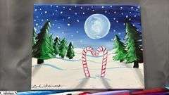 20pcs Painting Party Canvases Winter, Snowmen, Christmas Scenes 11x14"