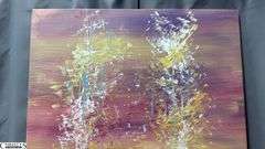 Samuel Tinoco Trees, Acrylic Painting on Canvas, Measures 36x55"