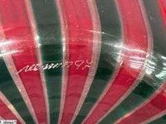 Singed Red and Green Vase, Holiday Placemats, Cloth Napkins, Table Cover