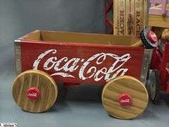 Doll Accessories, Pink Wagon, Red Racer Wooden Wagon, Enjoy Coke, and Classic Racer Sled, 13" Longest Wagon