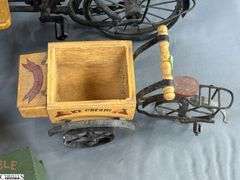 Country Charm Decor, Doll Size Flower and Veggie Carts, Largest 24"x17"