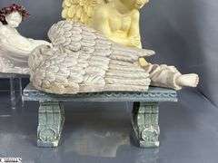 Angel Garden and Memorial Figurines, Battery Operated Lantern Tallest 14"