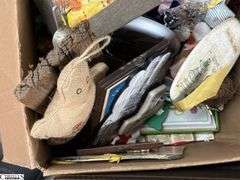 SKID of Boxed Lots, Garden Statue, Parlor Chair Plant Stand, Angels, Ornaments, Bells, Milk Glass Baskets, Figural Bells, Frames, Art Glass Paperweights, SKID is Not Included