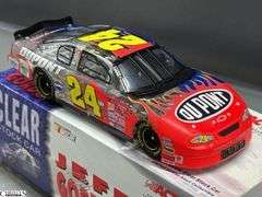 4 Jeff Gordon Collectible Stock Cars - 10" approx of largest
