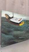 3 Paintings On Canvases, Boats By Alummoa Zumiga All Measure 27x22"