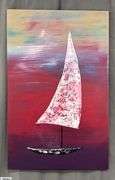 Samuel Tinoco Boat #6, Acrylic Painting on Canvas 36x56"