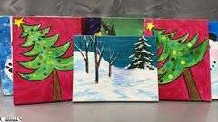 20pcs Painting Party Canvases Winter, Snowmen, Christmas Scenes 11x14"