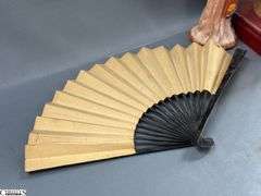 Chinese Dinner Gong, Figurines, Fans, Doll In Case 11"