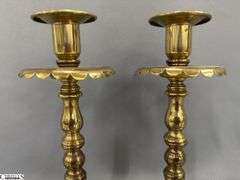 Pair of Brass Candle Sticks 8" Tall