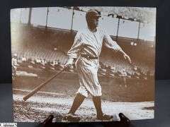 Babe Ruth Photo Print 14" X 11",  The DiMaggio Albums 2-Book Set and a Roger Maris 62st Home Run October 1, 1961 Poster 24" X 30"