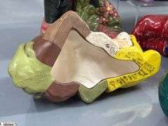 7 Garden Gnomes Tallest 17", Some Concrete Filled, One Composite, Some Chips and Wear