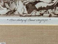 Pencil Signed and Numbered Lithograph 91/150 "Our Lady of ..." Signed, See Photos 17.5x21"