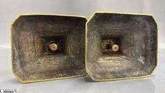 4 Brass Candle Sticks, Early English Push Up Styles, Tallest 10"