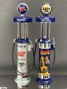 Jeremy Mayfield #12 Mobil and Rusty Wallace Miller Lite Elvis Presley Die Cast Banks - 8.5" of each