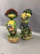 Frog Statues, And Figurines, Tallest Taxidermy Bull Frog Playing String Instrument