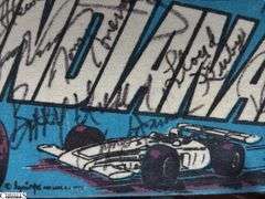 Indianapolis Motor Speedway Autographed Pennant.  Autographs include Lloyd Ruby, Bobby Unser, Tom Carnegie, Lynn St. James, Tom Sneva and Others