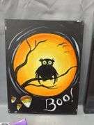 12 Paintings on Canvas Halloween and Witch Themes, Larger 2 16x20"
