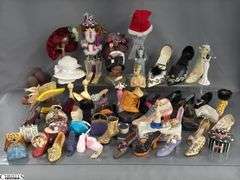 Mini Hats, Shoes, Hat Holders, Naughty Nodder Girl Ashtray, Ladies Dress and Purse Collectibles