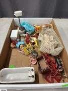 Doll House, with Furniture and Accessories, Other Minis, Some Wear, House 26"x28"