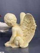 Angel Garden and Memorial Figurines, Battery Operated Lantern Tallest 14"