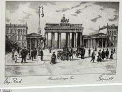 3pcs Framed Prints, Trinity Church, Berlin's Gendarmenmarkt and Brandenburg Gate, Largest 12x15"