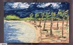 Antonio Garcia Seaside #2, Acrylic Painting On Canvas 35x56"