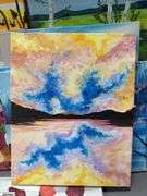 10 Canvas Paintings, Streams, Florals and Others Each Measures 16x20"