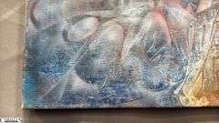 Beebe Abstract Mixed Media Artwork On Canvas 48x36"