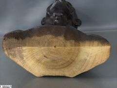 2 Carved Wood East Indies Style Busts - 9.5" x 13" of largest - on is chipped
