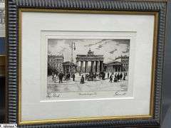 3pcs Framed Prints, Trinity Church, Berlin's Gendarmenmarkt and Brandenburg Gate, Largest 12x15"
