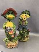 Frog Statues, And Figurines, Tallest Taxidermy Bull Frog Playing String Instrument