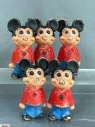 Vintage Mickey Mouse Figures 5.5", Mini Canister, Wobble Mickeys