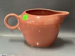 9pcs Fiesta Rose Dish Pieces - 2 Pint Pitcher, Salt and Pepper, Plates, Bowls - 10.5" of largest plate