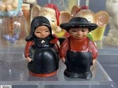 Vintage Salt and Peppers, Figurines, Bell, Toothpick Holder, Some Wear and Dusty