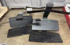 Pair of Table Mount Monitor Keyboard Stands