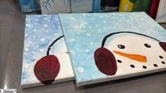 20pcs Painting Party Canvases Winter, Snowmen, Christmas Scenes 11x14"