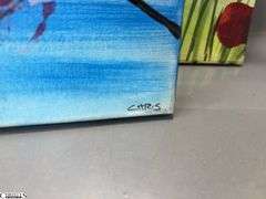 10 Canvas Paintings, Streams, Florals and Others Each Measures 16x20"