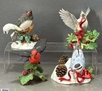 4 Lenox Holiday Porcelain Bird Figurines - 5" of tallest