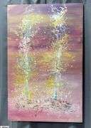 Samuel Tinoco Trees, Acrylic Painting on Canvas, Measures 36x55"