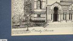 3pcs Framed Prints, Trinity Church, Berlin's Gendarmenmarkt and Brandenburg Gate, Largest 12x15"