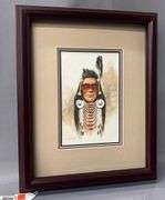 "Medicine Bear" Transparent Watercolor By Manchego Frame Measures 13x16"