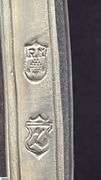Pair of Pewter Whale Oil Clocks 13.5"