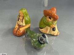 Vintage Salt and Peppers, Figurines, Bell, Toothpick Holder, Some Wear and Dusty