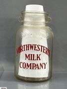 Southwestern Milk Company, Schaefer Dairy Gallon Jugs, Pollards, Hoosier and MBS Indianapolis Milk Jars, Tallest 10.5"
