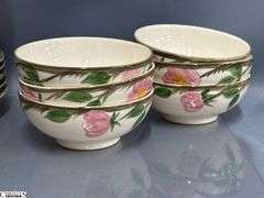 Franciscan Desert Rose Plates and Bowls - 10.5" of dinner plate - some chipping - approx 25pcs
