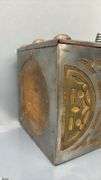Metal and Copper Mauritania Tuareg Chest With Key 12x6x7" Tall, Wooden Stands In Boxes