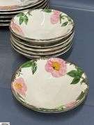 Franciscan Desert Rose Plates and Bowls - 10.5" of dinner plate - some chipping - approx 25pcs