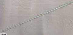 Unique 66" Twisted Blown Clear Glass Walking Stick Staff