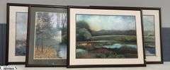 4 Large Framed Landscape Scenes. Frames all Match 42"x33"