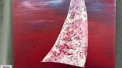 Samuel Tinoco Boat #6, Acrylic Painting on Canvas 36x56"